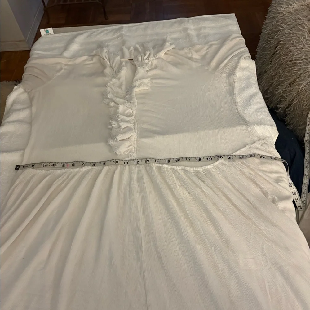 Free People Sweet Darlin White Ruffle Maxi Dress - Picture 11 of 13